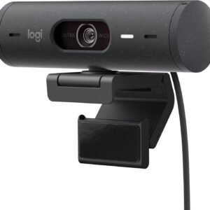 Logitech Brio 500 Full HD Webcam: Auto Light Correction, Auto-Framing, Viewing, Noise Reduction Mics, Privacy Webcam, for Microsoft Teams, Google Meet, Zoom - Graphite
