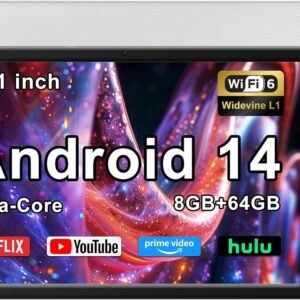 Tablet, Android Tablet with Octa-Core Processor, 10 inch Tablet with HD LCD Touch Screen, 8GB RAM 64GB ROM 1T Expand, Wi-Fi 6, BT 5.3, Dual Camera, Long Life Battery, Google Tablet 2024