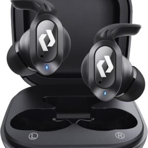 Bluetooth Earbuds Wireless Ear buds Wireless Charging Case Waterproof Headphones Built in Microphone Stereo Bass 64H Playback LED Power Display for iPhone Android Phones Computer Sports Gaming Workout